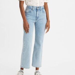 Levi’s light wash jeans. Size 25. High waisted crop flare.
